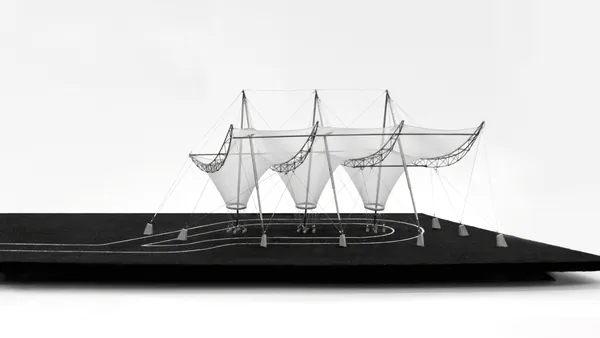 Model of the Rosa Parks Transit Center