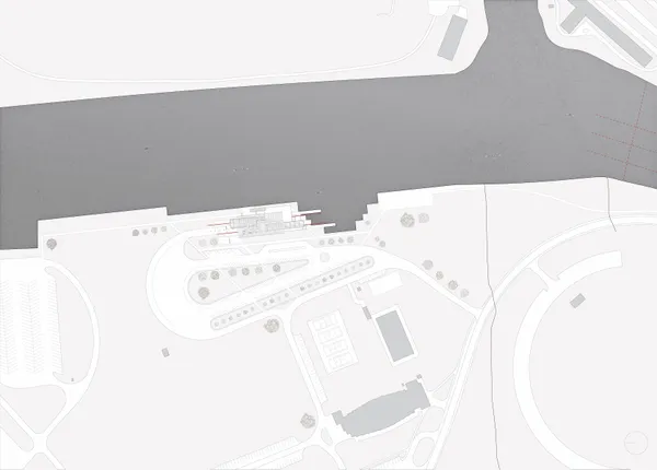 The chosen site located on the north end of Cass Park, near community recreational facilities with the rowing center.